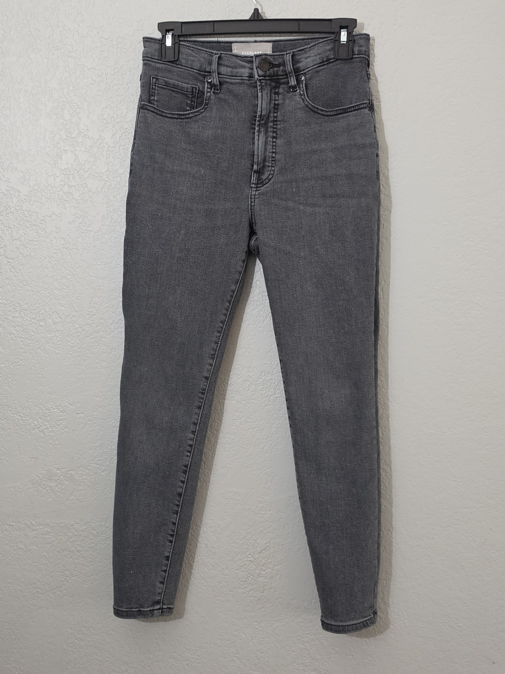 Everlane High Rise Skinny Ankle Jeans Washed Black/Charcoal Womens 28